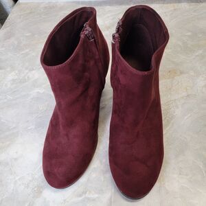 Old Navy Women's Size 8 Oxblood/Burgundy Block Heeled Ankle Boot